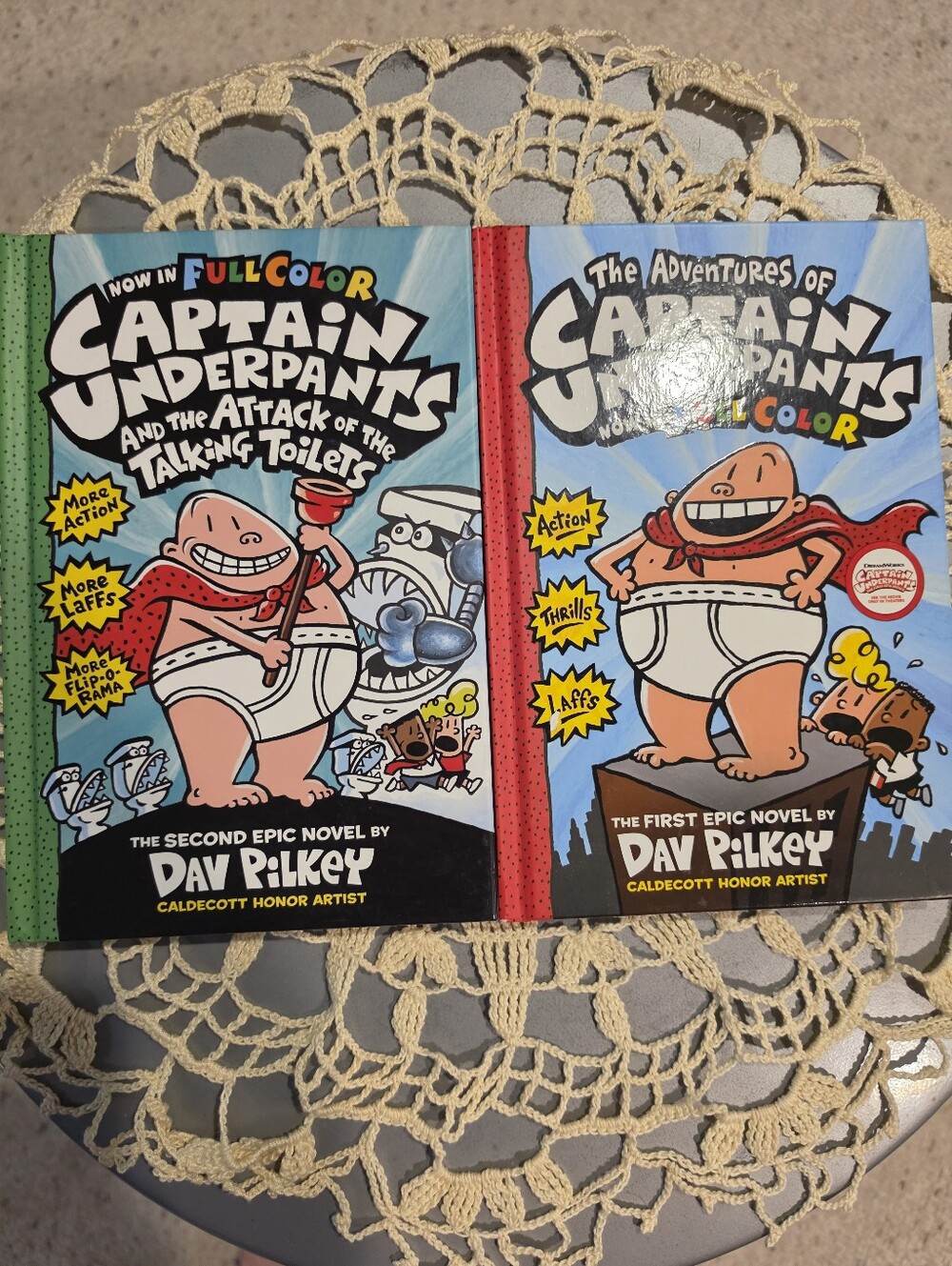 Lot of 2 Captain Underpants Books Hardcover